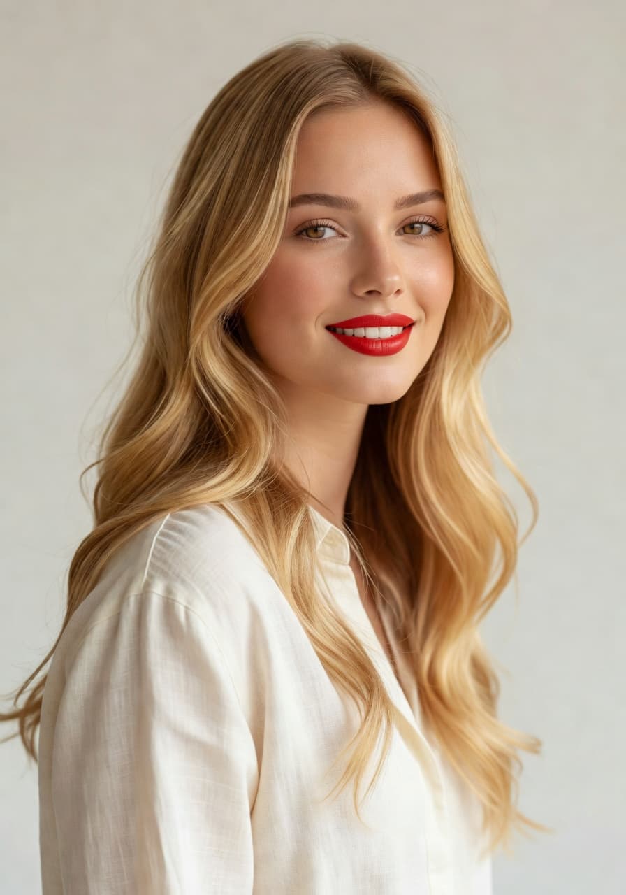 Early 20s blonde portrait closeup
