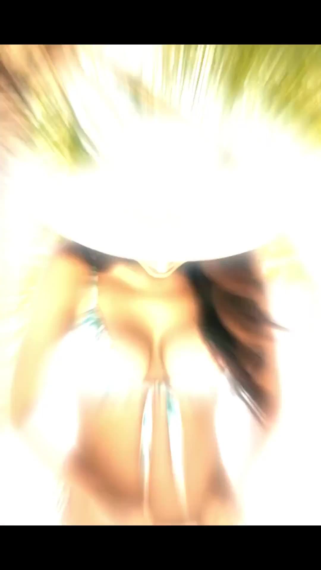 Curvy Asian topless on knees POV blowjob in bright light
