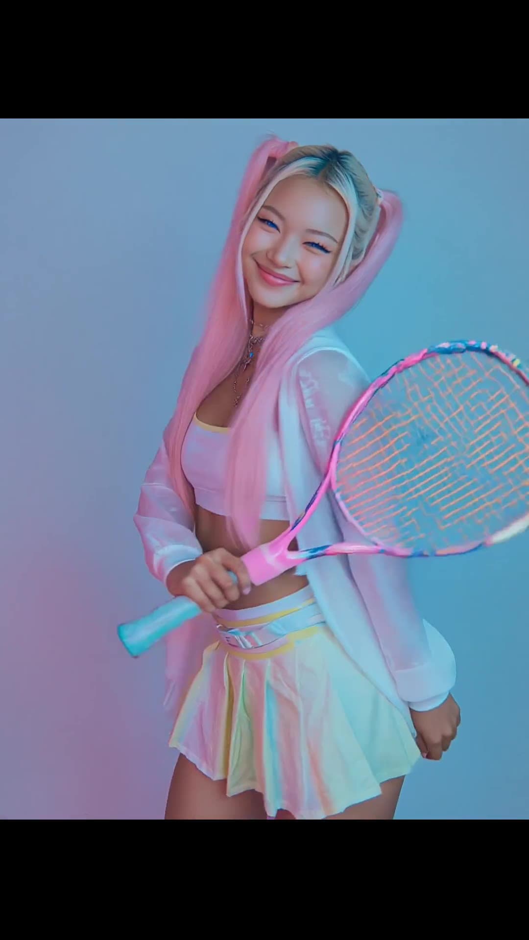 Studio pink pigtails tennis skirt