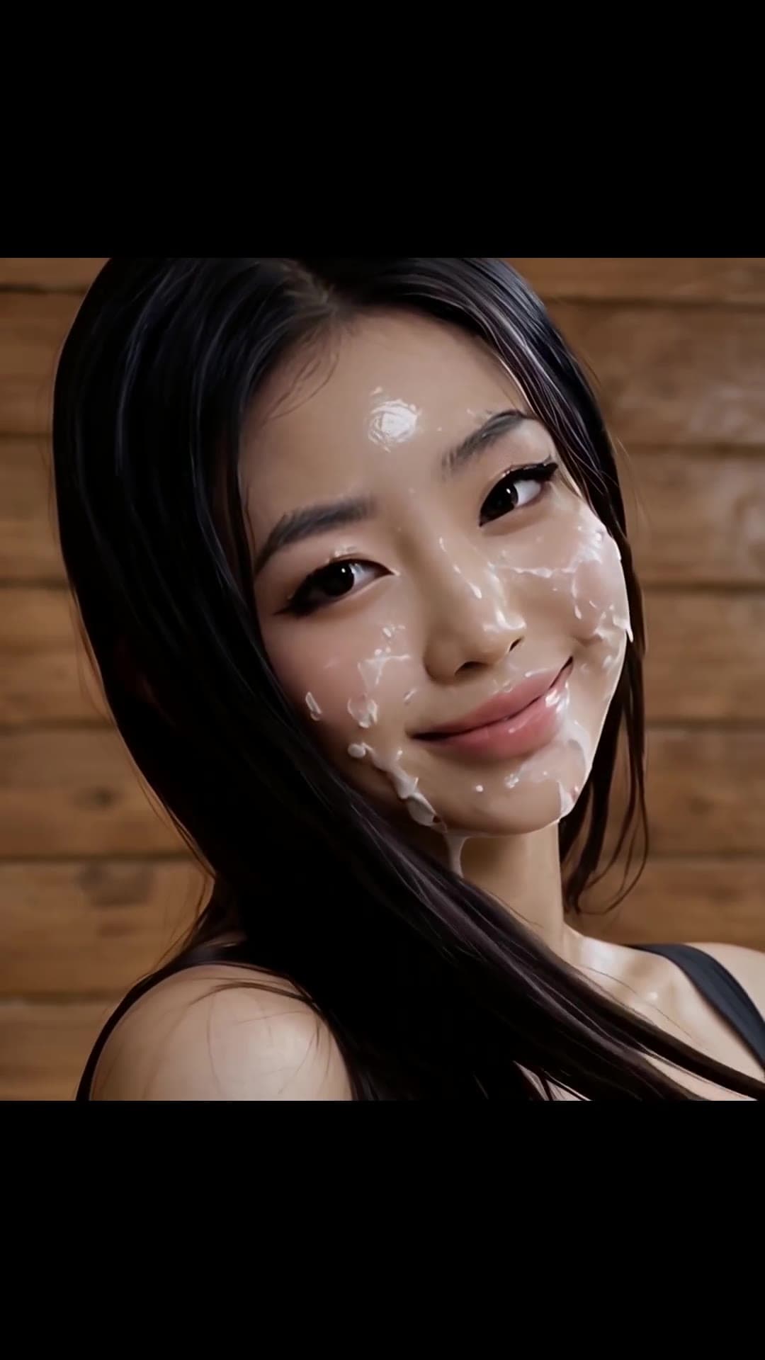 College girl cum on face selfie