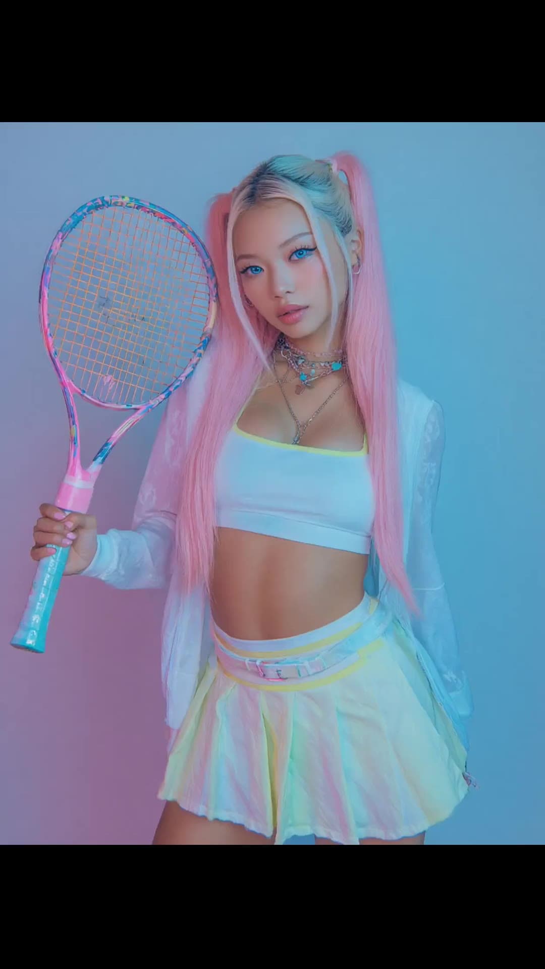 Tennis skirt studio pose