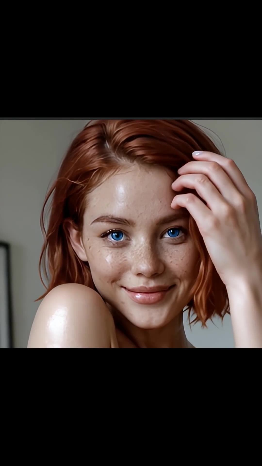 Redhead close-up in soft light