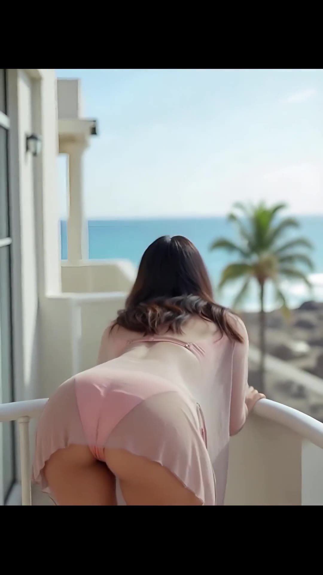 Sheer babydoll on Manila balcony