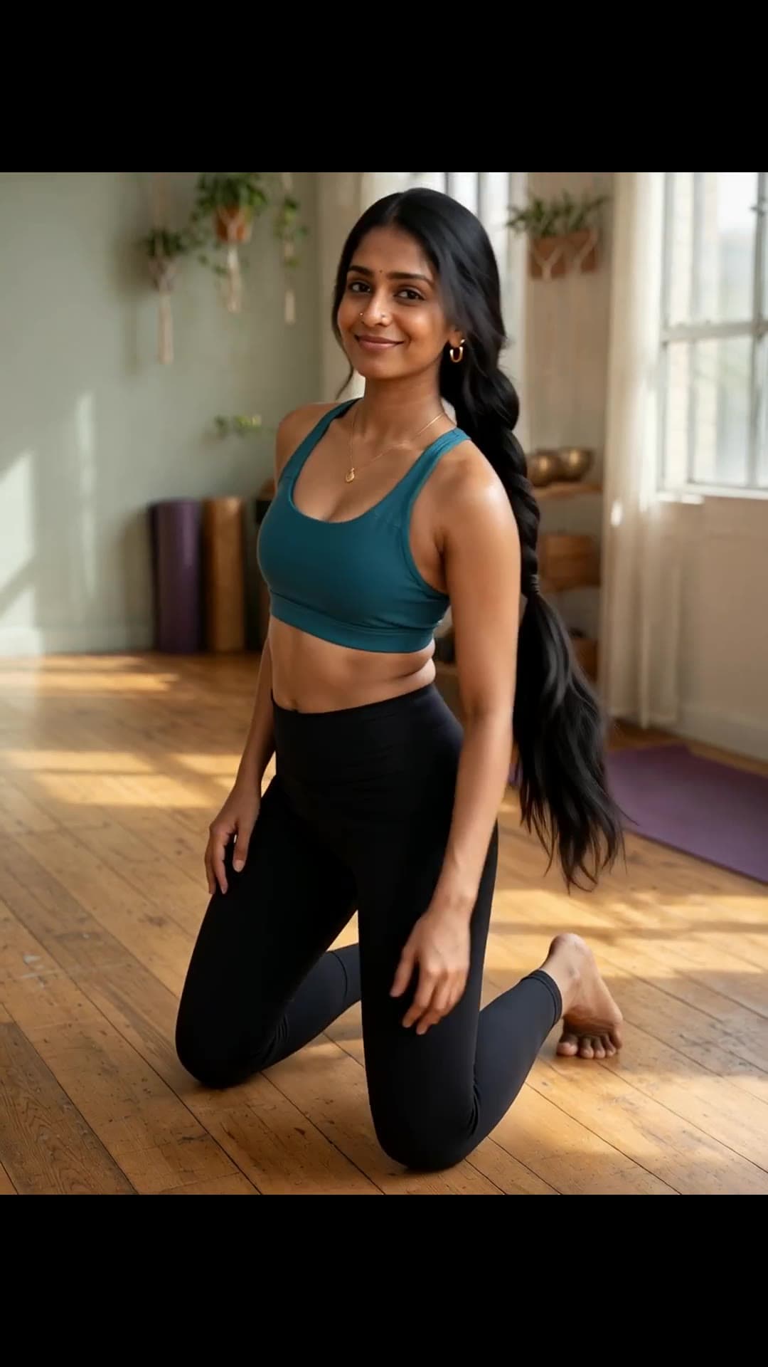Raven hair studio yoga pose