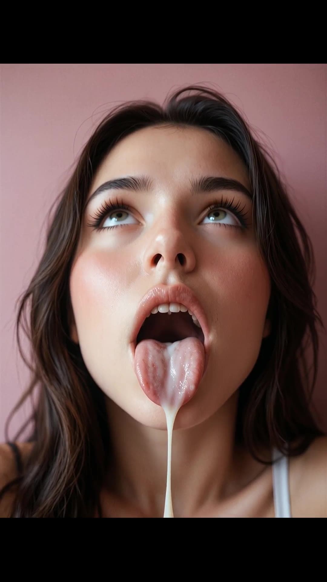 Curvy Asian facial POV close-up