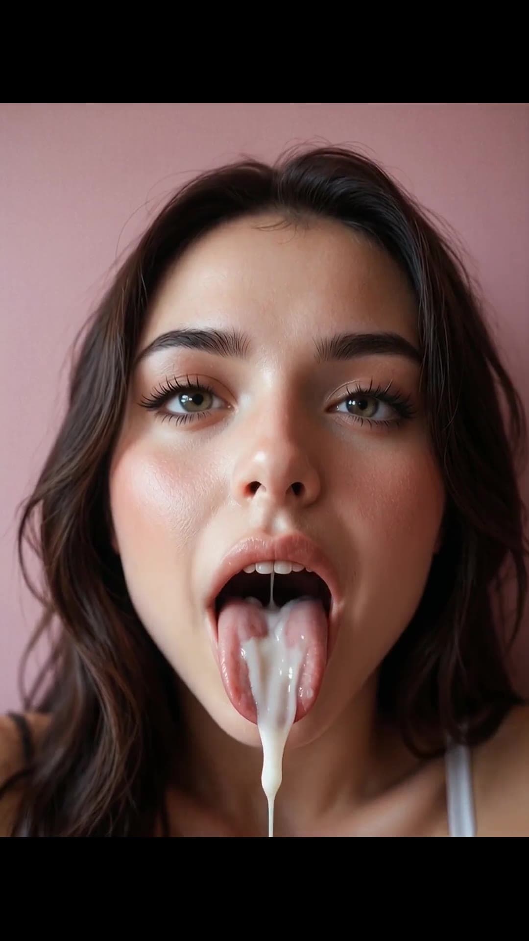 Petite slim body facial close-up