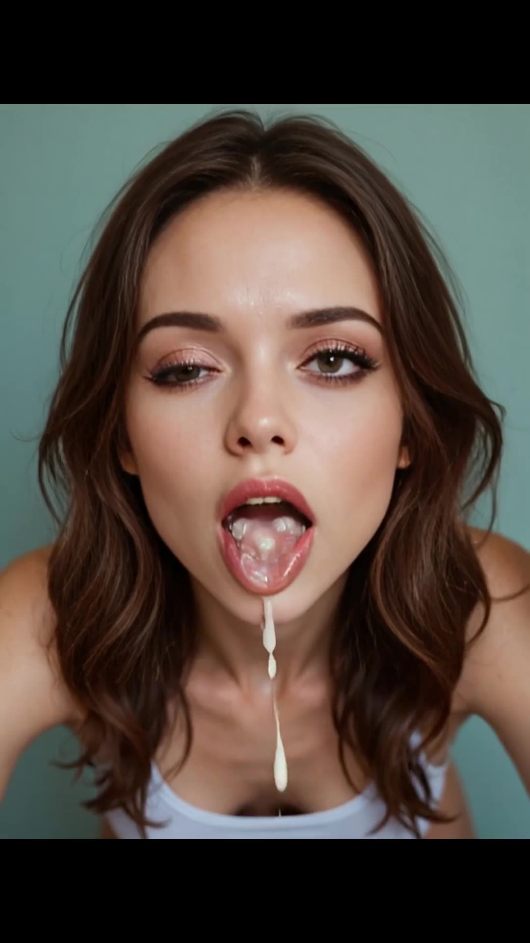 College girl facial close up