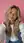 College blonde denim selfie pink wall