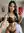 Slim athletic body in black lace lingerie selfie