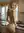Slim nude blonde curves in kitchen