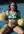 Curvy cheerleader on sunny court