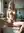 Blonde fingers shaved pussy on counter