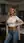 Curvy blonde in kitchen crop top
