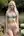 Platinum blonde in garden lingerie