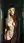 Nude blonde mirror hallway pose