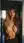 Nude blonde hallway mirror pose