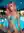 Pink hair poolside lingerie glance