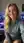Blonde wavy hair gaming room selfie
