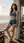 Crop top deck pose beach view