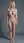 Nude platinum blonde in studio