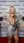 Young adult blonde blowing kiss