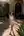 Slim brunette barefoot courtyard full body sunlight