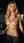 Curvy blonde topless in kitchen