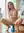 Young adult rides thick floor dildo