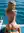 Blonde blue eyes reverse cowgirl on deck