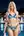 Turquoise satin lingerie poolside