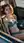 Redhead blue eyes car lingerie