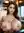 Curvy brunette oiled tits close-up