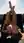 Curvy blonde nude on terrace