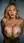 Curvy blonde topless in shower