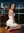 Backless dress over shoulder glance