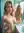 Blonde squeezes big natural tits in mirror