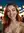 Redhead sequin dress at night party