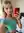Slim petite blonde bedroom selfie