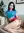 Long black hair casual couch pose