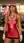 Gym girl in tight red dress