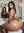 Long dark hair over shoulder