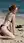 Redhead micro bikini beach pose