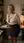 Unbuttoned blouse office glance back