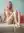 Pink hair nude on couch