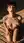 Kneeling nude cum on tongue