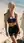 Beach midday latex crop top pose
