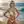Blonde in white micro bikini beach