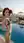 Redhead micro bikini rooftop pool