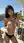 Curvy topless selfie by the pool