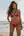 Red String Bikini with Coconut at Golden Hour Beach